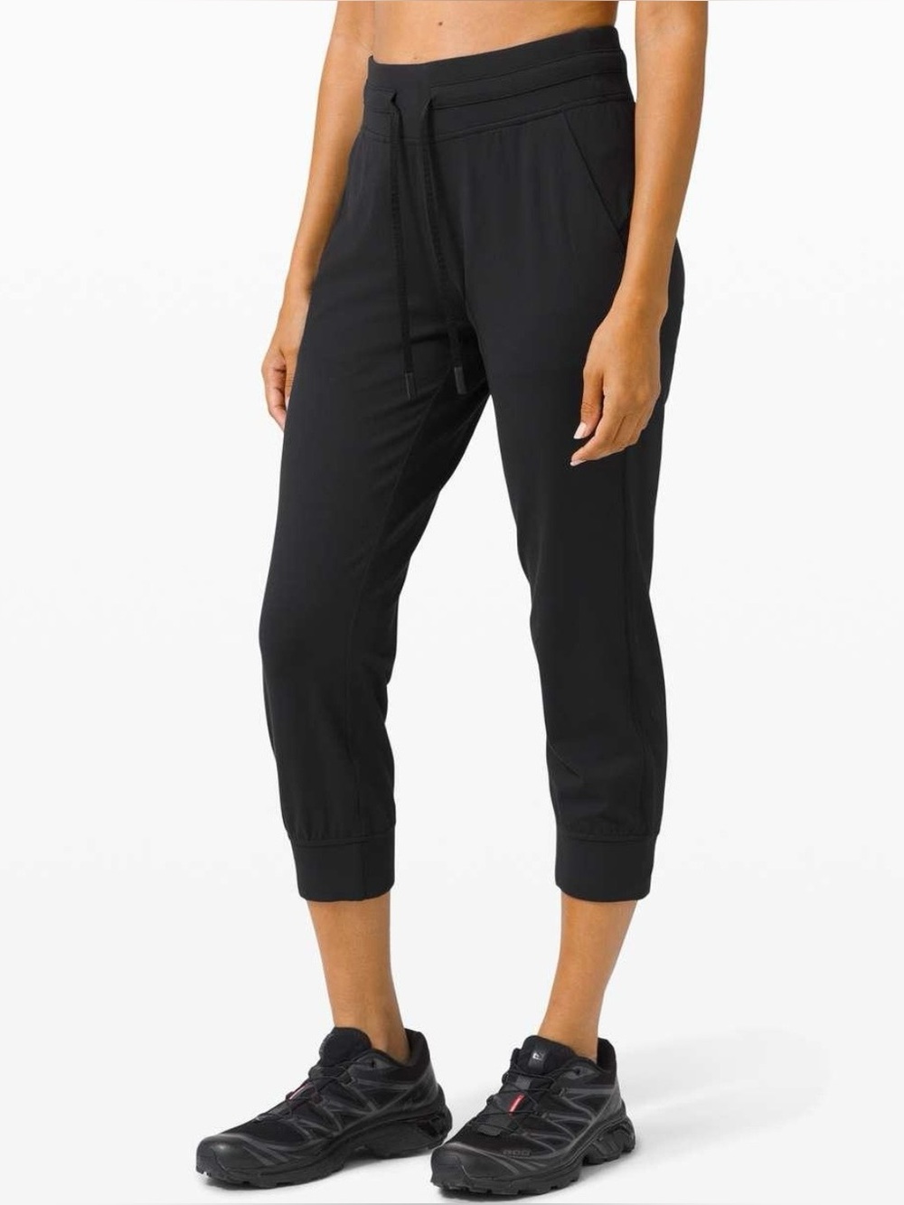 Lululemon Ready to Rulu High Rise Cropped Joggers Black Size 6